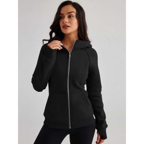 Tooluck sweatshirt outdoor cold-proof thickened fashion queen plus size women's zipper hoodie Plush jacket sweatshirt Tooluck sweatshirt outdoor cold-proof thickened fashion queen plus size women's zipper hoodie Plush jacket sweatshirt