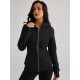 Tooluck sweatshirt outdoor cold-proof thickened fashion queen plus size women's zipper hoodie Plush jacket sweatshirt Tooluck sweatshirt outdoor cold-proof thickened fashion queen plus size women's zipper hoodie Plush jacket sweatshirt