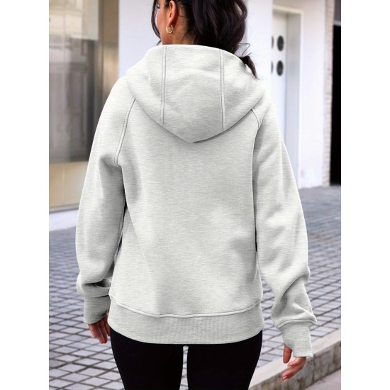 Tooluck sweatshirt outdoor cold-proof thickened fashion queen plus size women's zipper hoodie Plush jacket sweatshirt Tooluck sweatshirt outdoor cold-proof thickened fashion queen plus size women's zipper hoodie Plush jacket sweatshirt