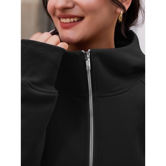 Tooluck sweatshirt outdoor cold-proof thickened fashion queen plus size women's zipper hoodie Plush jacket sweatshirt Tooluck sweatshirt outdoor cold-proof thickened fashion queen plus size women's zipper hoodie Plush jacket sweatshirt