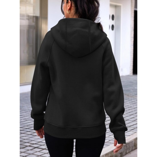 Tooluck sweatshirt outdoor cold-proof thickened fashion queen plus size women's zipper hoodie Plush jacket sweatshirt Tooluck sweatshirt outdoor cold-proof thickened fashion queen plus size women's zipper hoodie Plush jacket sweatshirt