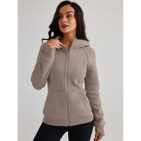 Tooluck sweatshirt outdoor cold-proof thickened fashion queen plus size women's zipper hoodie Plush jacket sweatshirt Tooluck sweatshirt outdoor cold-proof thickened fashion queen plus size women's zipper hoodie Plush jacket sweatshirt