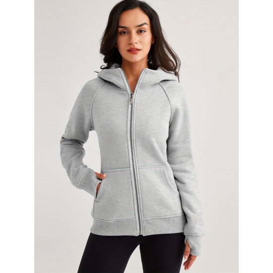 Tooluck sweatshirt outdoor cold-proof thickened fashion queen plus size women's zipper hoodie Plush jacket sweatshirt Tooluck sweatshirt outdoor cold-proof thickened fashion queen plus size women's zipper hoodie Plush jacket sweatshirt
