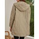 Effortless Style, Chic Plus Size Women's Hooded Winter Coat - Lightweight, Quilted Diamond Design, Casual Long Sleeve Jacket for Fall/Winter Effortless Style, Chic Plus Size Women's Hooded Winter Coat - Lightweight, Quilted Diamond Design, Casual Long Sleeve Jacket for Fall/Winter