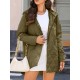 Effortless Style, Chic Plus Size Women's Hooded Winter Coat - Lightweight, Quilted Diamond Design, Casual Long Sleeve Jacket for Fall/Winter Effortless Style, Chic Plus Size Women's Hooded Winter Coat - Lightweight, Quilted Diamond Design, Casual Long Sleeve Jacket for Fall/Winter