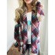 Women Plus Size Plaid Cardigan Coats Casual Long Sleeve Asymmetric Open Front Elbow Patch Lapel Outwear Women Plus Size Plaid Cardigan Coats Casual Long Sleeve Asymmetric Open Front Elbow Patch Lapel Outwear