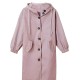 Casual Hooded Trench Coat for Women, Long Sleeve Polyester Blend Jacket with Button Closure, Slight Stretch Solid Color Coat with Pockets for Spring/Fall Casual Hooded Trench Coat for Women, Long Sleeve Polyester Blend Jacket with Button Closure, Slight Stretch Solid Color Coat with Pockets for Spring/Fall