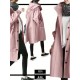 Casual Hooded Trench Coat for Women, Long Sleeve Polyester Blend Jacket with Button Closure, Slight Stretch Solid Color Coat with Pockets for Spring/Fall Casual Hooded Trench Coat for Women, Long Sleeve Polyester Blend Jacket with Button Closure, Slight Stretch Solid Color Coat with Pockets for Spring/Fall