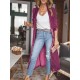 Plus Size Elegant Long Sleeve Velvet Cardigan - Soft Slight Stretch Polyester Material, Casual Open Front Design, Perfect for Fall and Winter - Womens Cozy Trench Coat Style Clothing Plus Size Elegant Long Sleeve Velvet Cardigan - Soft Slight Stretch Polyester Material, Casual Open Front Design, Perfect for Fall and Winter - Womens Cozy Trench Coat Style Clothing