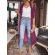 Plus Size Elegant Long Sleeve Velvet Cardigan - Soft Slight Stretch Polyester Material, Casual Open Front Design, Perfect for Fall and Winter - Womens Cozy Trench Coat Style Clothing Plus Size Elegant Long Sleeve Velvet Cardigan - Soft Slight Stretch Polyester Material, Casual Open Front Design, Perfect for Fall and Winter - Womens Cozy Trench Coat Style Clothing