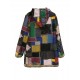 Autumn And Winter Women's Coat Warm Polyester National Style Print Hooded Casual Pocket Single-breasted Long-sleeved Women's Coat Daily Wear Autumn And Winter Women's Coat Warm Polyester National Style Print Hooded Casual Pocket Single-breasted Long-sleeved Women's Coat Daily Wear