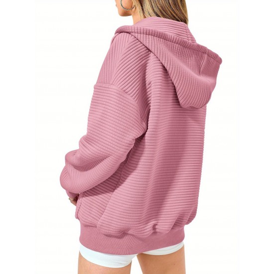 Tooluck Zipper Hoodie Women's Long Sleeve Sweatshirt Fall Clothing Oversized Hooded Casual Fashion Jacket Tooluck Zipper Hoodie Women's Long Sleeve Sweatshirt Fall Clothing Oversized Hooded Casual Fashion Jacket
