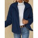 Women's Plus Size Teddy Fleece Coat - Warm And Cozy Long Sleeve Jacket With Ribbed Detail And Lapel Collar Women's Plus Size Teddy Fleece Coat - Warm And Cozy Long Sleeve Jacket With Ribbed Detail And Lapel Collar