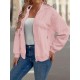 Zippered Casual Texture Fabric Cardigan Sweatshirt - With Pockets Zippered Casual Texture Fabric Cardigan Sweatshirt - With Pockets