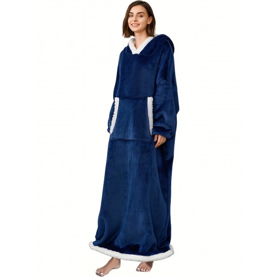 Plus Size Womens Winter Wonderland Robe - Super Cozy Flannel Sherpa Fleece, Oversized Hooded Blanket for Ultimate Comfort - Stylish Loungewear, Perfect for Indoor/Outdoor Relaxation Plus Size Womens Winter Wonderland Robe - Super Cozy Flannel Sherpa Fleece, Oversized Hooded Blanket for Ultimate Comfort - Stylish Loungewear, Perfect for Indoor/Outdoor Relaxation