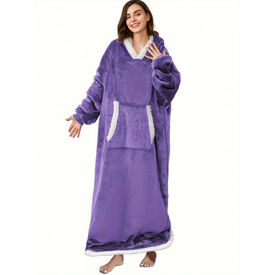 Plus Size Womens Winter Wonderland Robe - Super Cozy Flannel Sherpa Fleece, Oversized Hooded Blanket for Ultimate Comfort - Stylish Loungewear, Perfect for Indoor/Outdoor Relaxation Plus Size Womens Winter Wonderland Robe - Super Cozy Flannel Sherpa Fleece, Oversized Hooded Blanket for Ultimate Comfort - Stylish Loungewear, Perfect for Indoor/Outdoor Relaxation