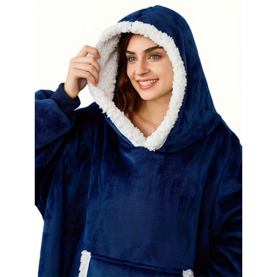 Plus Size Womens Winter Wonderland Robe - Super Cozy Flannel Sherpa Fleece, Oversized Hooded Blanket for Ultimate Comfort - Stylish Loungewear, Perfect for Indoor/Outdoor Relaxation Plus Size Womens Winter Wonderland Robe - Super Cozy Flannel Sherpa Fleece, Oversized Hooded Blanket for Ultimate Comfort - Stylish Loungewear, Perfect for Indoor/Outdoor Relaxation