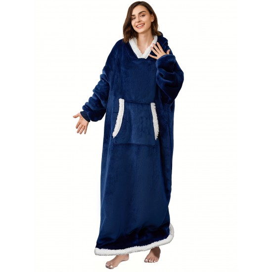 Plus Size Womens Winter Wonderland Robe - Super Cozy Flannel Sherpa Fleece, Oversized Hooded Blanket for Ultimate Comfort - Stylish Loungewear, Perfect for Indoor/Outdoor Relaxation Plus Size Womens Winter Wonderland Robe - Super Cozy Flannel Sherpa Fleece, Oversized Hooded Blanket for Ultimate Comfort - Stylish Loungewear, Perfect for Indoor/Outdoor Relaxation