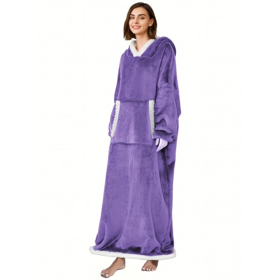 Plus Size Womens Winter Wonderland Robe - Super Cozy Flannel Sherpa Fleece, Oversized Hooded Blanket for Ultimate Comfort - Stylish Loungewear, Perfect for Indoor/Outdoor Relaxation Plus Size Womens Winter Wonderland Robe - Super Cozy Flannel Sherpa Fleece, Oversized Hooded Blanket for Ultimate Comfort - Stylish Loungewear, Perfect for Indoor/Outdoor Relaxation