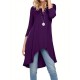 Plus Size Women's Casual Tunic Top - Button-Up Crew Neck, 3/4 Sleeve, Stretchy Polyester Blend, Machine Washable Plus Size Women's Casual Tunic Top - Button-Up Crew Neck, 3/4 Sleeve, Stretchy Polyester Blend, Machine Washable