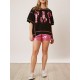 Women's Glitter Sequin Lobster & Crawfish Print T-Shirt - Casual Short Sleeve, Round Neck Top for Summer Women's Glitter Sequin Lobster & Crawfish Print T-Shirt - Casual Short Sleeve, Round Neck Top for Summer