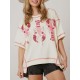 Women's Glitter Sequin Lobster & Crawfish Print T-Shirt - Casual Short Sleeve, Round Neck Top for Summer Women's Glitter Sequin Lobster & Crawfish Print T-Shirt - Casual Short Sleeve, Round Neck Top for Summer