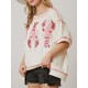 Women's Glitter Sequin Lobster & Crawfish Print T-Shirt - Casual Short Sleeve, Round Neck Top for Summer Women's Glitter Sequin Lobster & Crawfish Print T-Shirt - Casual Short Sleeve, Round Neck Top for Summer