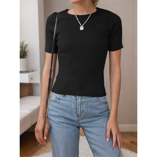 Curve Embracing, Tooluck Plus Size Women's Casual Knit T-Shirt - Crew Neck, Short Sleeve, Stretchy & Machine Washable Curve Embracing, Tooluck Plus Size Women's Casual Knit T-Shirt - Crew Neck, Short Sleeve, Stretchy & Machine Washable