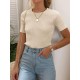 Curve Embracing, Tooluck Plus Size Women's Casual Knit T-Shirt - Crew Neck, Short Sleeve, Stretchy & Machine Washable Curve Embracing, Tooluck Plus Size Women's Casual Knit T-Shirt - Crew Neck, Short Sleeve, Stretchy & Machine Washable