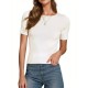 Curve Embracing, Tooluck Plus Size Women's Casual Knit T-Shirt - Crew Neck, Short Sleeve, Stretchy & Machine Washable Curve Embracing, Tooluck Plus Size Women's Casual Knit T-Shirt - Crew Neck, Short Sleeve, Stretchy & Machine Washable