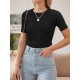 Curve Embracing, Tooluck Plus Size Women's Casual Knit T-Shirt - Crew Neck, Short Sleeve, Stretchy & Machine Washable Curve Embracing, Tooluck Plus Size Women's Casual Knit T-Shirt - Crew Neck, Short Sleeve, Stretchy & Machine Washable