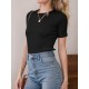 Curve Embracing, Tooluck Plus Size Women's Casual Knit T-Shirt - Crew Neck, Short Sleeve, Stretchy & Machine Washable Curve Embracing, Tooluck Plus Size Women's Casual Knit T-Shirt - Crew Neck, Short Sleeve, Stretchy & Machine Washable