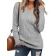 Women's Casual V-Neck Sweater - Solid Color, Ribbed Long Sleeve Knit Pullover, Machine Washable Women's Casual V-Neck Sweater - Solid Color, Ribbed Long Sleeve Knit Pullover, Machine Washable