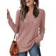 Women's Casual V-Neck Sweater - Solid Color, Ribbed Long Sleeve Knit Pullover, Machine Washable Women's Casual V-Neck Sweater - Solid Color, Ribbed Long Sleeve Knit Pullover, Machine Washable