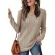 Women's Casual V-Neck Sweater - Solid Color, Ribbed Long Sleeve Knit Pullover, Machine Washable Women's Casual V-Neck Sweater - Solid Color, Ribbed Long Sleeve Knit Pullover, Machine Washable