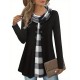 Chic Plus Size Turtleneck Coat for Women - Casual Button-Up, Long Sleeve, Machine Washable - Perfect for Fall & Winter Chic Plus Size Turtleneck Coat for Women - Casual Button-Up, Long Sleeve, Machine Washable - Perfect for Fall & Winter