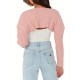 Plus Size Casual Knitted Cardigan, Crew Neck, Medium Stretch, Solid Color, Ultra-Short Sleeve Sweater Jacket for All Seasons Plus Size Casual Knitted Cardigan, Crew Neck, Medium Stretch, Solid Color, Ultra-Short Sleeve Sweater Jacket for All Seasons