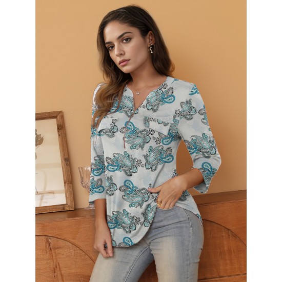 Stylish Women's V-Neck 3/4 Sleeve Zipper Shirt - Business Casual, Dressy Work Tunic Blouse with Relaxed Fit, Soft Fabric, and Versatile Style for Office, Meeting, or Daily Wear - Perfect for Career Women and Professionals Stylish Women's V-Neck 3/4 Sleeve Zipper Shirt - Business Casual, Dressy Work Tunic Blouse with Relaxed Fit, Soft Fabric, and Versatile Style for Office, Meeting, or Daily Wear - Perfect for Career Women and Professionals