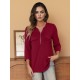 Stylish Women's V-Neck 3/4 Sleeve Zipper Shirt - Business Casual, Dressy Work Tunic Blouse with Relaxed Fit, Soft Fabric, and Versatile Style for Office, Meeting, or Daily Wear - Perfect for Career Women and Professionals Stylish Women's V-Neck 3/4 Sleeve Zipper Shirt - Business Casual, Dressy Work Tunic Blouse with Relaxed Fit, Soft Fabric, and Versatile Style for Office, Meeting, or Daily Wear - Perfect for Career Women and Professionals