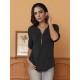 Stylish Women's V-Neck 3/4 Sleeve Zipper Shirt - Business Casual, Dressy Work Tunic Blouse with Relaxed Fit, Soft Fabric, and Versatile Style for Office, Meeting, or Daily Wear - Perfect for Career Women and Professionals Stylish Women's V-Neck 3/4 Sleeve Zipper Shirt - Business Casual, Dressy Work Tunic Blouse with Relaxed Fit, Soft Fabric, and Versatile Style for Office, Meeting, or Daily Wear - Perfect for Career Women and Professionals