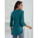 Stylish Women's V-Neck 3/4 Sleeve Zipper Shirt - Business Casual, Dressy Work Tunic Blouse with Relaxed Fit, Soft Fabric, and Versatile Style for Office, Meeting, or Daily Wear - Perfect for Career Women and Professionals Stylish Women's V-Neck 3/4 Sleeve Zipper Shirt - Business Casual, Dressy Work Tunic Blouse with Relaxed Fit, Soft Fabric, and Versatile Style for Office, Meeting, or Daily Wear - Perfect for Career Women and Professionals