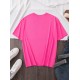 Women's Casual Black Heart Print Love Graphic Tee - Short Sleeve Crew Neck, Polyester Knit T-Shirt Women's Casual Black Heart Print Love Graphic Tee - Short Sleeve Crew Neck, Polyester Knit T-Shirt