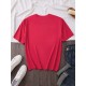 Plus Size Casual Crew Neck T-Shirt with POGUL LIFE Peace Sign Graphic, Polyester Knit Fabric with Slight Stretch, for Women, All-Season Comfort Plus Size Casual Crew Neck T-Shirt with POGUL LIFE Peace Sign Graphic, Polyester Knit Fabric with Slight Stretch, for Women, All-Season Comfort