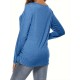 Plus Size Women's Irregular Button-hem Long-sleeved Loose T-shirt Plus Size Women's Irregular Button-hem Long-sleeved Loose T-shirt