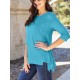 Chic Pink Asymmetrical Hem Tunic - Soft Rayon Blend, 3/4 Sleeve Casual Top with Pockets for Women - Perfect for Spring & Summer Chic Pink Asymmetrical Hem Tunic - Soft Rayon Blend, 3/4 Sleeve Casual Top with Pockets for Women - Perfect for Spring & Summer