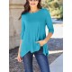 Chic Pink Asymmetrical Hem Tunic - Soft Rayon Blend, 3/4 Sleeve Casual Top with Pockets for Women - Perfect for Spring & Summer Chic Pink Asymmetrical Hem Tunic - Soft Rayon Blend, 3/4 Sleeve Casual Top with Pockets for Women - Perfect for Spring & Summer