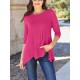 Chic Pink Asymmetrical Hem Tunic - Soft Rayon Blend, 3/4 Sleeve Casual Top with Pockets for Women - Perfect for Spring & Summer Chic Pink Asymmetrical Hem Tunic - Soft Rayon Blend, 3/4 Sleeve Casual Top with Pockets for Women - Perfect for Spring & Summer