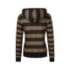 Women's Casual Striped Hoodie with Kangaroo Pocket - Long Sleeve, Round Neck Pullover, Machine Washable - Available in S/M/L/XL/XXL Women's Casual Striped Hoodie with Kangaroo Pocket - Long Sleeve, Round Neck Pullover, Machine Washable - Available in S/M/L/XL/XXL