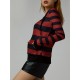 Women's Casual Striped Hoodie with Kangaroo Pocket - Long Sleeve, Round Neck Pullover, Machine Washable - Available in S/M/L/XL/XXL Women's Casual Striped Hoodie with Kangaroo Pocket - Long Sleeve, Round Neck Pullover, Machine Washable - Available in S/M/L/XL/XXL
