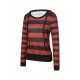 Women's Casual Striped Hoodie with Kangaroo Pocket - Long Sleeve, Round Neck Pullover, Machine Washable - Available in S/M/L/XL/XXL Women's Casual Striped Hoodie with Kangaroo Pocket - Long Sleeve, Round Neck Pullover, Machine Washable - Available in S/M/L/XL/XXL